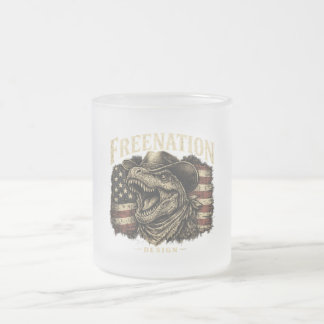Tasse Givré Cowboy Dinosaure Patriotique Drapeau Américain
