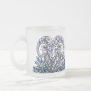 Tasse Givré Cristal du zodiaque Bélier de luxe