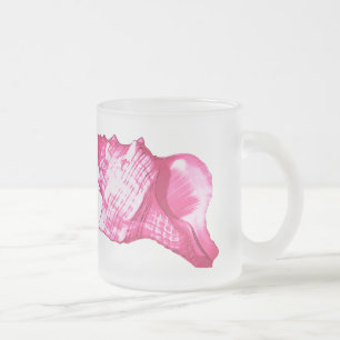 Tasse Givré Croquis en coquille de conque - rose fuchsia et bl
