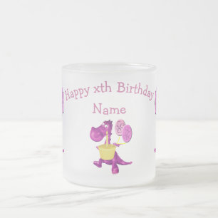 Tasse Givré Cupcake Et Ballons De Dragon Violet Personnalisé