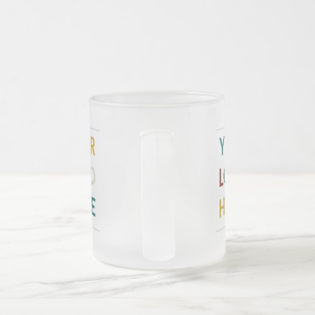 Tasse Givré Custom Logo and Text Business Frosted Glass Coffee (Poignée)