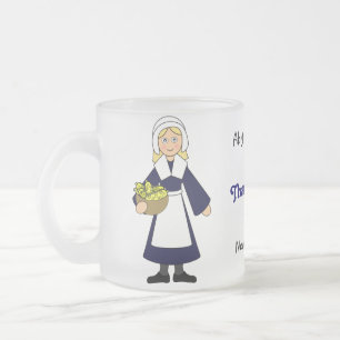 Tasse Givré Customisez-moi — Pèlerin d'action de grâce (fille)
