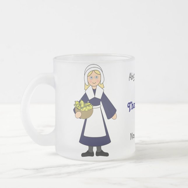 Tasse Givré Customisez-moi — Pèlerin d'action de grâce (fille) (Gauche)