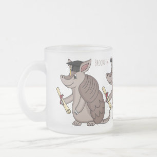 Tasse Givré Cute armadillo avec dessin animé de la casquette d
