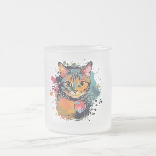 Tasse Givré cute cat design  (Centre)