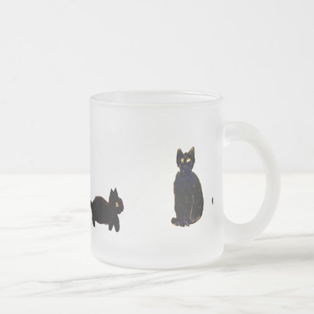 Tasse Givré Cute Chats Noirs Kitty (Droit)