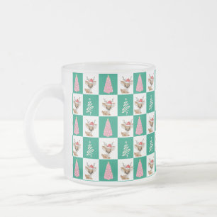 Tasse Givré Cute Reindeer Père Noël Joyeuse fête de Noël