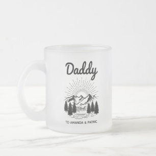 Tasse Givré Daddy Kids Noms Fête des pères moderne Script