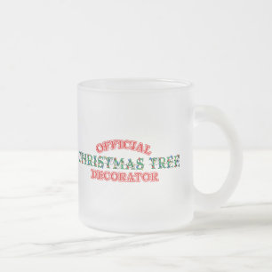 Tasse Givré Décorateur officiel d'arbre de Noël (rouge)