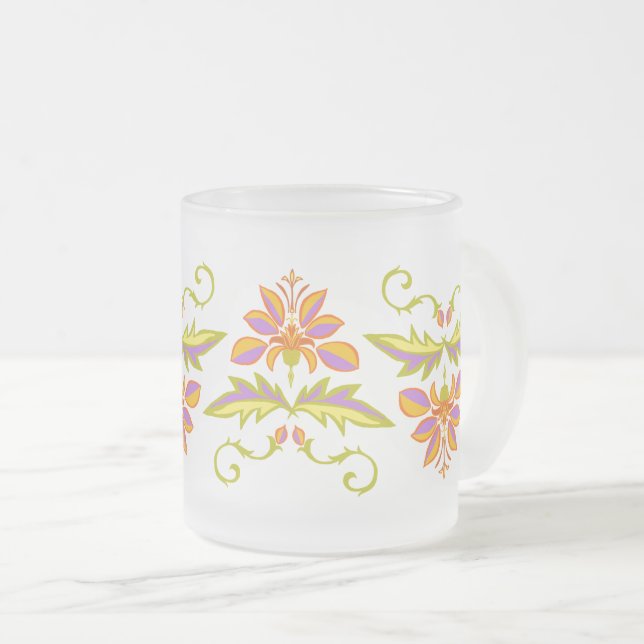 Tasse Givré Design floral (Devant droit)