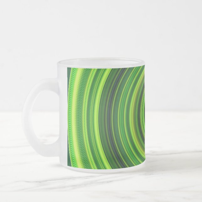 Tasse Givré Design Mandala vert géométrique-64555 (Gauche)