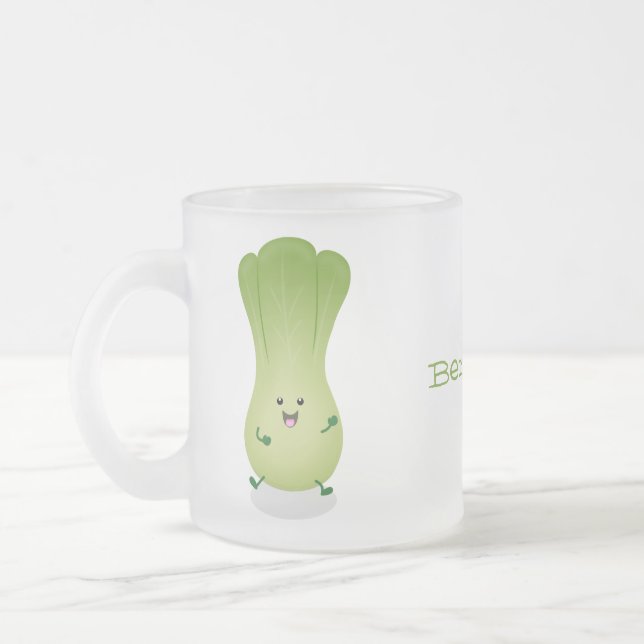 Tasse Givré dessin animé mignon de bok choy (Gauche)