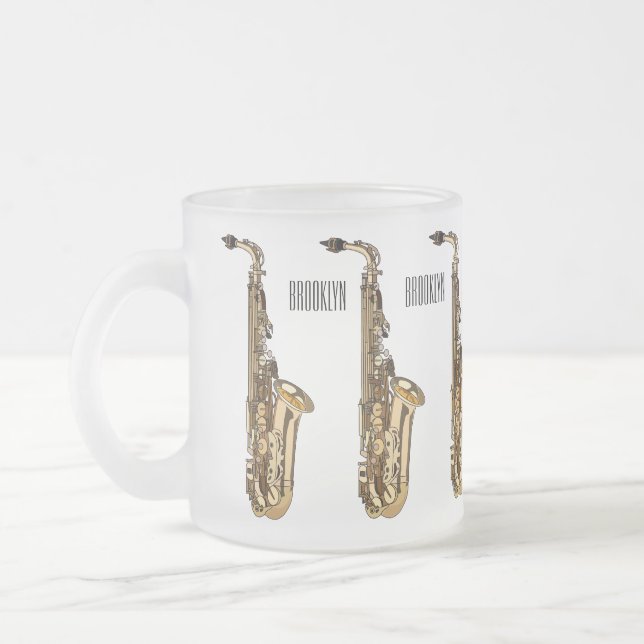 Tasse Givré dessin animé saxophone (Gauche)