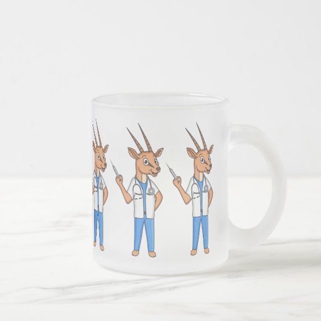 Tasse Givré Dessin du médecin de l'antilope Cute Gemsbok (Droit)