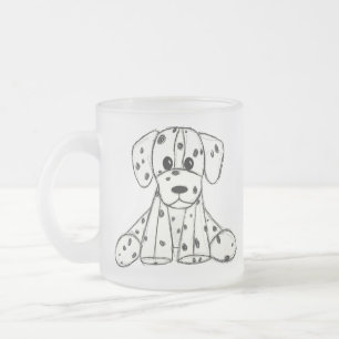 Tasse Givré Dessin simple de contour de chien en peluche dalma