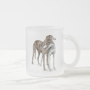 Tasse Givré Deux Greyhound Friends Dog Art