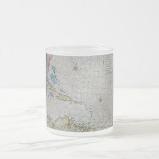 Tasse Givré Diagramme nautique vintage des Caraïbe