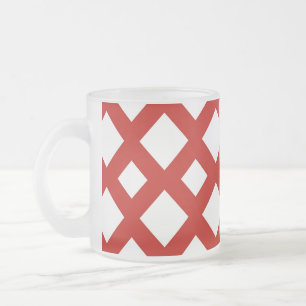 Tasse Givré Diamants blancs sur rouge