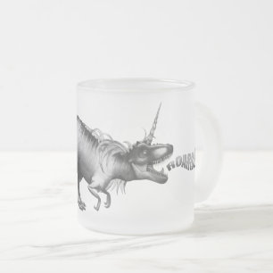 Tasse Givré Dinocorn Roar   Silver Monochrome Minimal Wordart