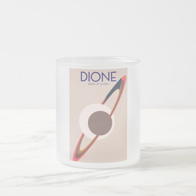 Tasse Givré Dione - Lune de Saturne Art spatial (Centre)
