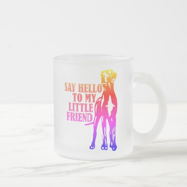 Tasse Givré dis bonjour à mon petit ami (Droit)
