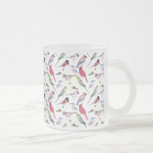 Tasse Givré Divers oiseaux en aquarelle - adorables oiseaux de