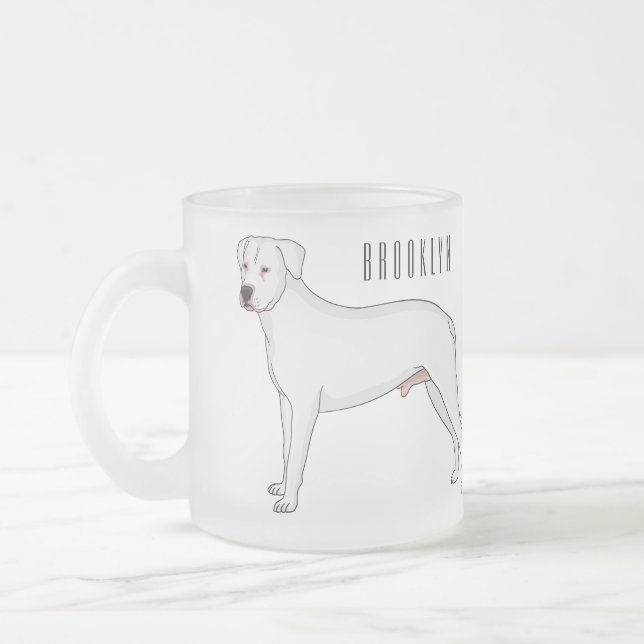 Tasse Givré Dogo argentino dessin animé pour chien (Gauche)