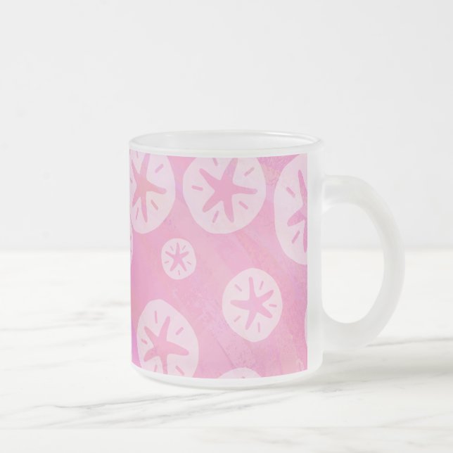 Tasse Givré Dollar de sable blanc et rose (Droit)