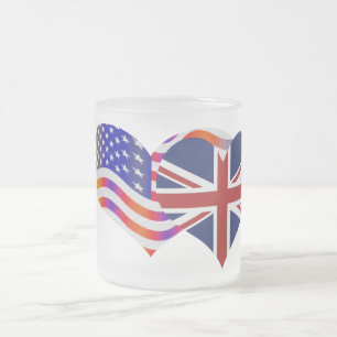 Tasse Givré Drapeau américain Union Jack Amour Étoiles Rayures