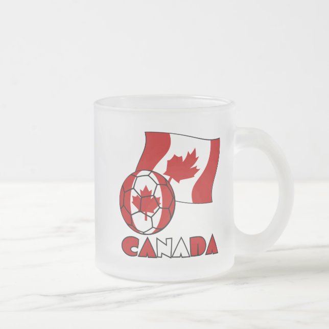 Tasse Givré Drapeau canadien avec balle de football (Droit)