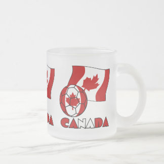 Tasse Givré Drapeau canadien avec ballon de soccer