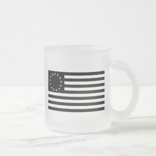 Tasse Givré Drapeau de Betsy Ross, ligne d'art noir