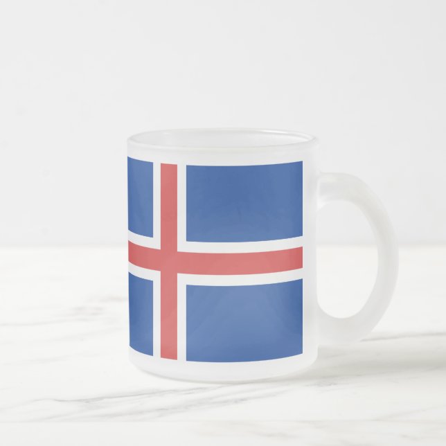 Tasse Givré Drapeau de l'Islande (Droit)