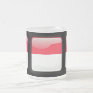Tasse Givré Drapeau de Monaco