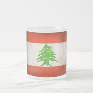 Tasse Givré Drapeau Grungy Lebanon