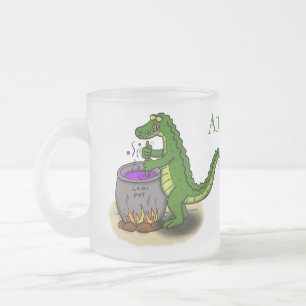 Tasse Givré Drôle alligator vert cuisine dessin animé