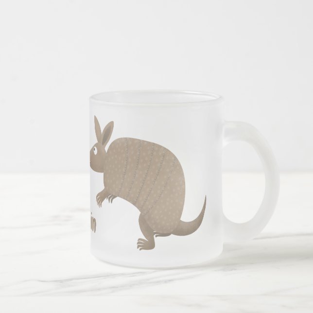 Tasse Givré Drôle armadillo joyeux dessin animé (Droit)