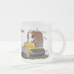 Tasse Givré Drôle bulldozer de conduite de taureaux