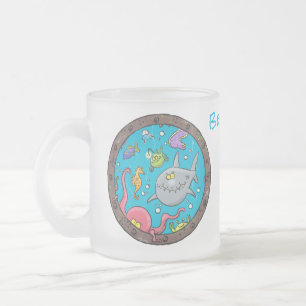 Tasse Givré Drôle des créatures marines sous l'eau dessin anim