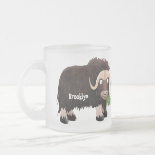 Tasse Givré Drôle dessin animé de boeuf musqué