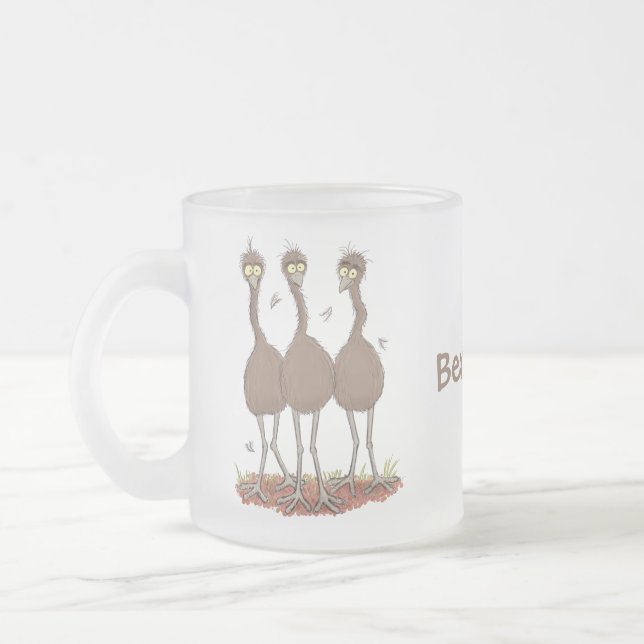 Tasse Givré Drôle dessin animé du trio australien emu (Gauche)