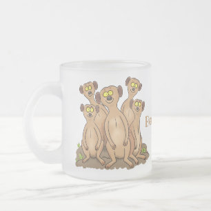 Tasse Givré Drôle dessin de la famille meerkat