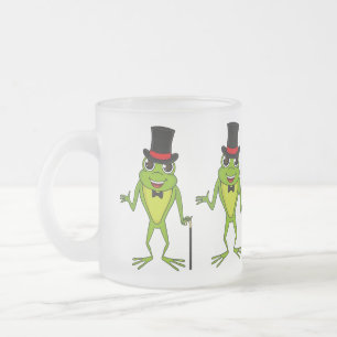 Tasse Givré Drôle grenouille avec chapeau dessus dessin animé