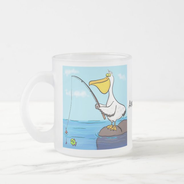 Tasse Givré Drôle pélican de pêche (Gauche)