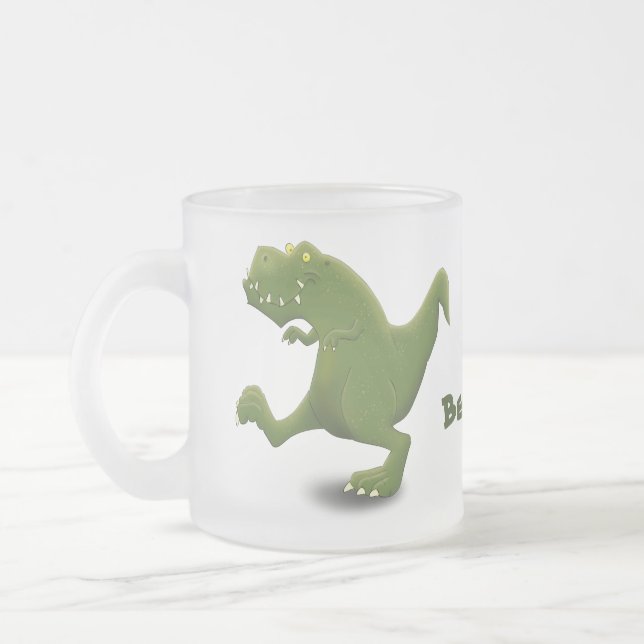 Tasse Givré Drôle T rex dinosaure dessin animé humour (Gauche)