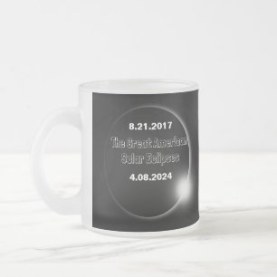 Tasse Givré Éclipse solaire double datée 2024 & 2017