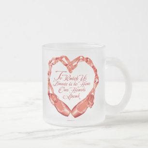Tasse Givré Écouter nos coeurs de ballet de verre givrée café