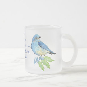 Tasse Givré Écriture Encourageante Matthieu 6:26, Oiseau Art