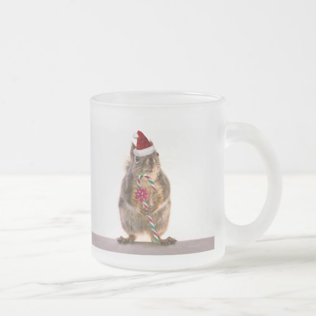 Tasse Givré Écureuil de Noël avec du sucre de canne (Droit)