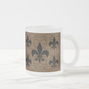 Tasse Givré Élégant Fleur-De-Lis